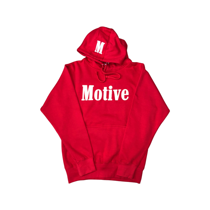 Motive Hoodie Red/Cream